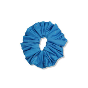 Coletero scrunchie azul con strass brillantes